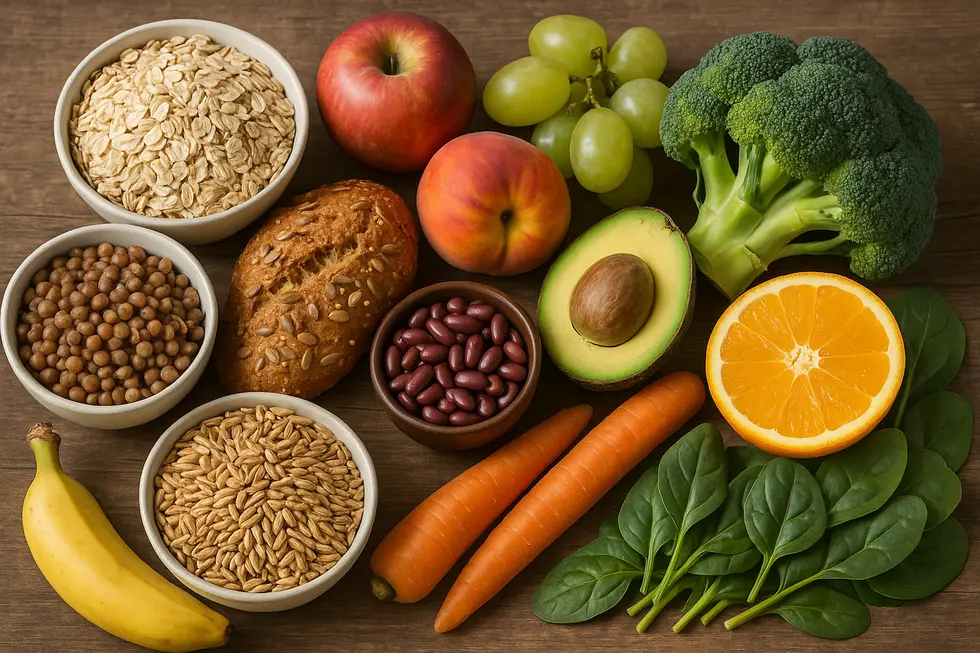 Ballaststoffreiche Lebensmittel als Grundlage für eine gesunde Ernährung.