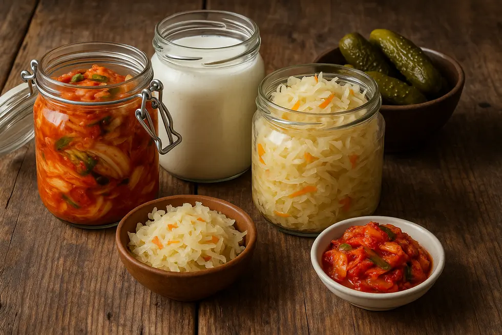 Ein bunter Mix aus fermentierten Leckerbissen – Quelle gesunder Mikroorganismen.