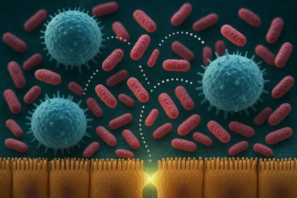 Die Interaktion zwischen dem menschlichen Mikrobiom und dem Immunsystem.
