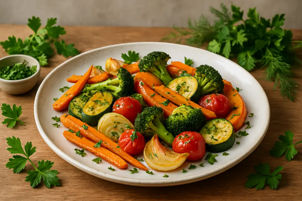 Verblendung von Saisongemüse und gesunder Ernährung in köstlichen Rezepten.