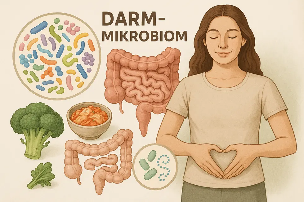 Illustration der Vielfalt der Bakterien in der Darmflora.