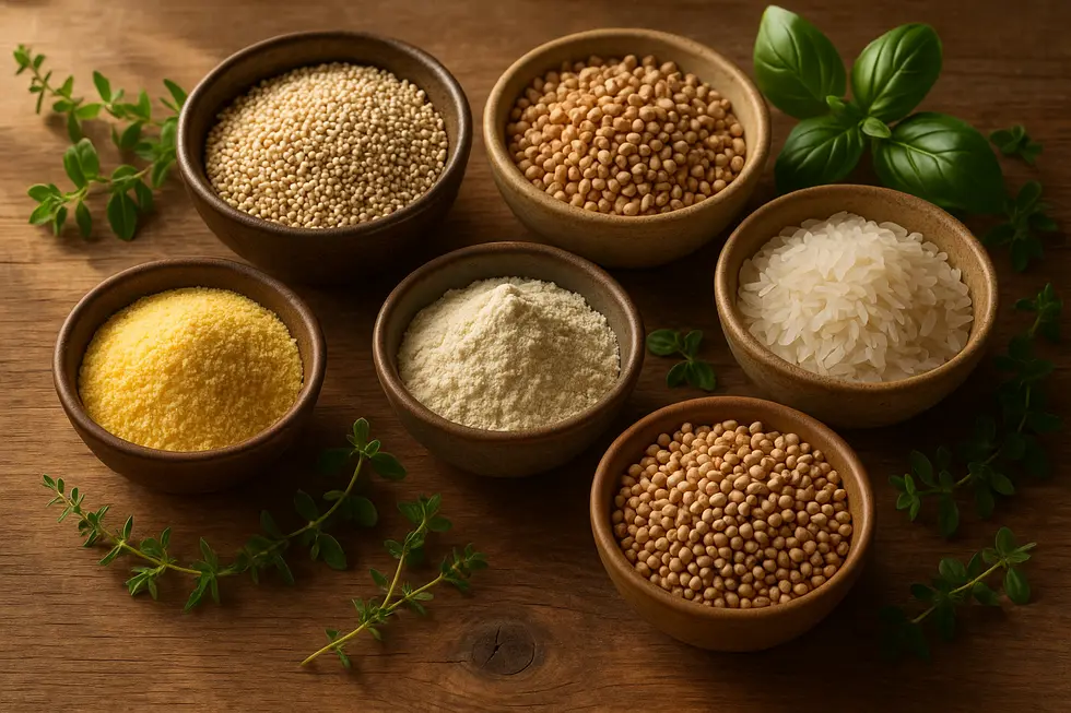 Glutenfreie Alternativen für eine gesunde Ernährung.