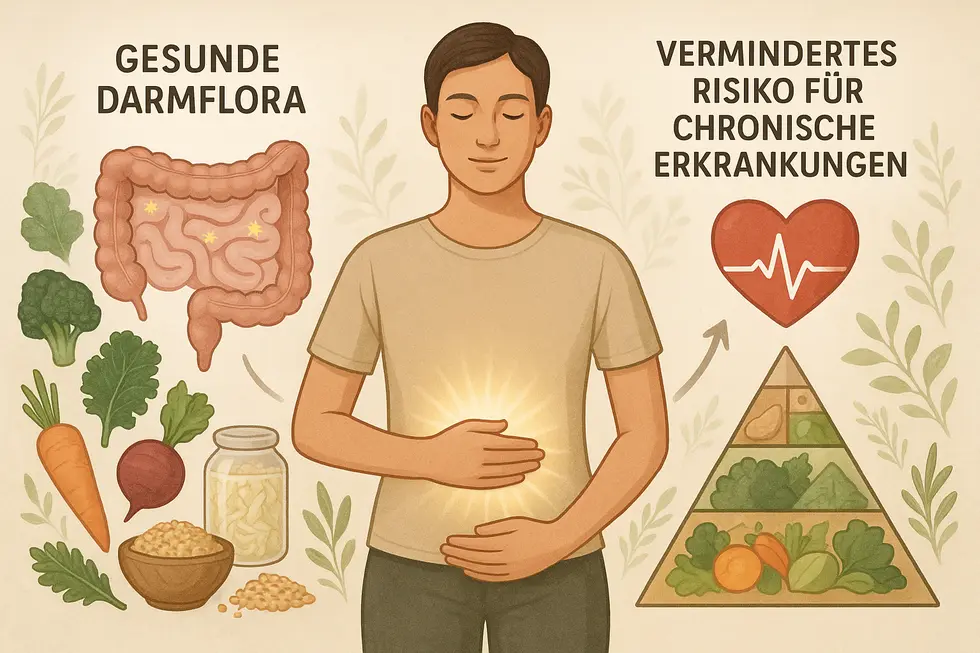 Gesunde Darmflora reduziert das Risiko für chronische Erkrankungen.